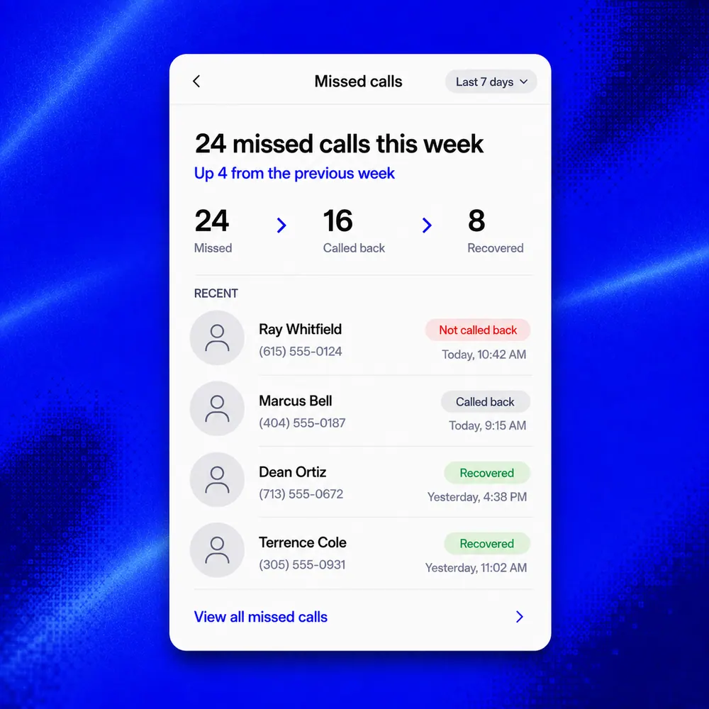 Missed Calls preview