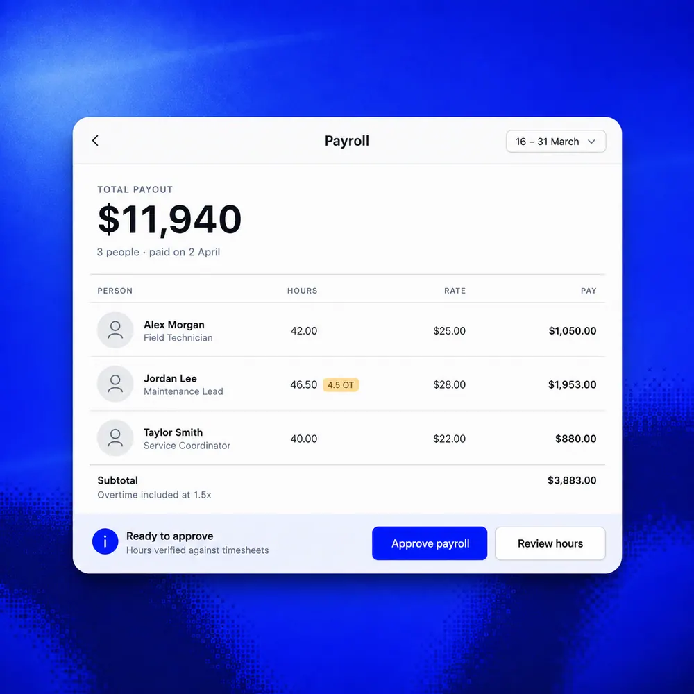 Payroll preview